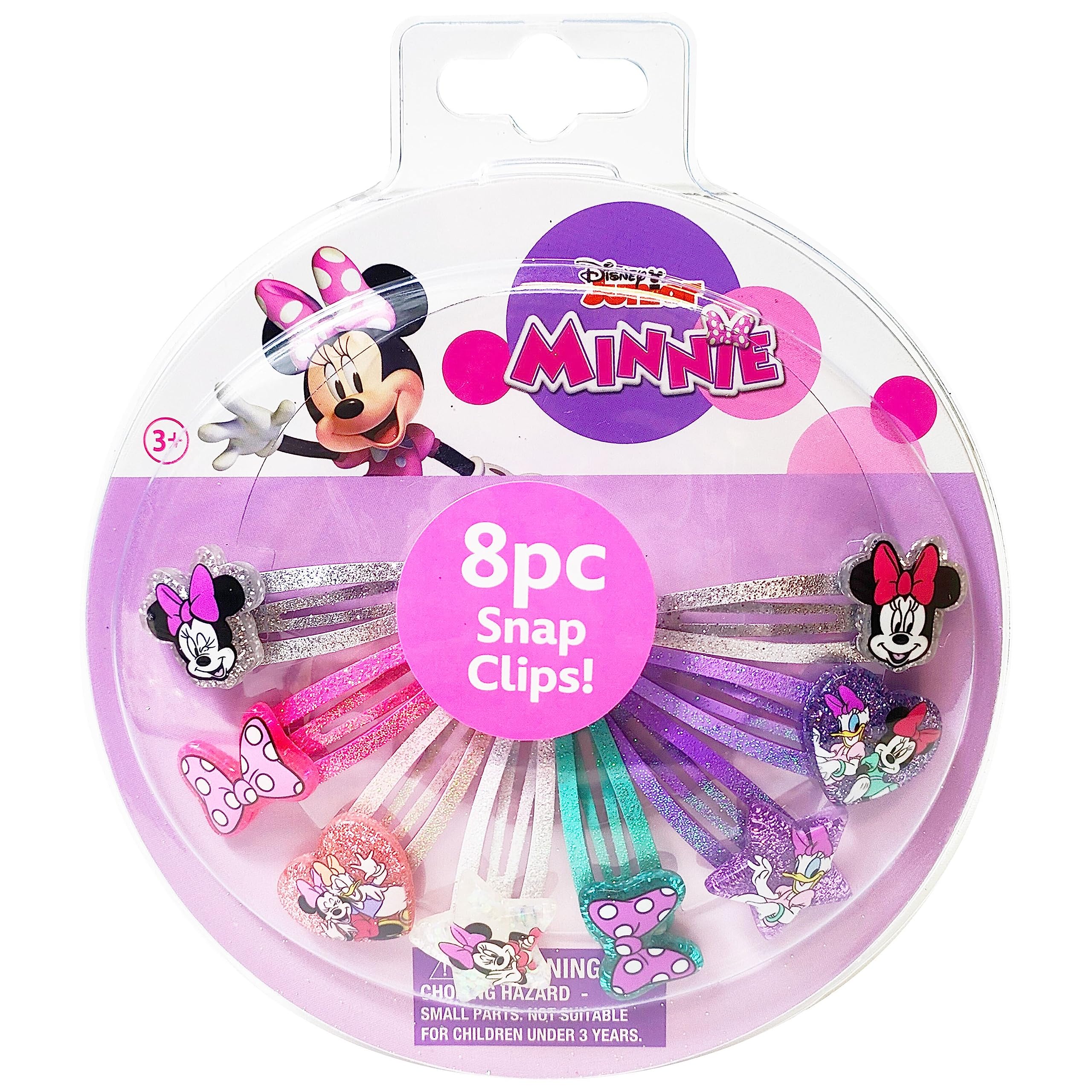 Disney Minnie Kids Hair Clips for Girls Snap Clips 8 Pack Multi-ColorAges 3+ - LuvHer Shop