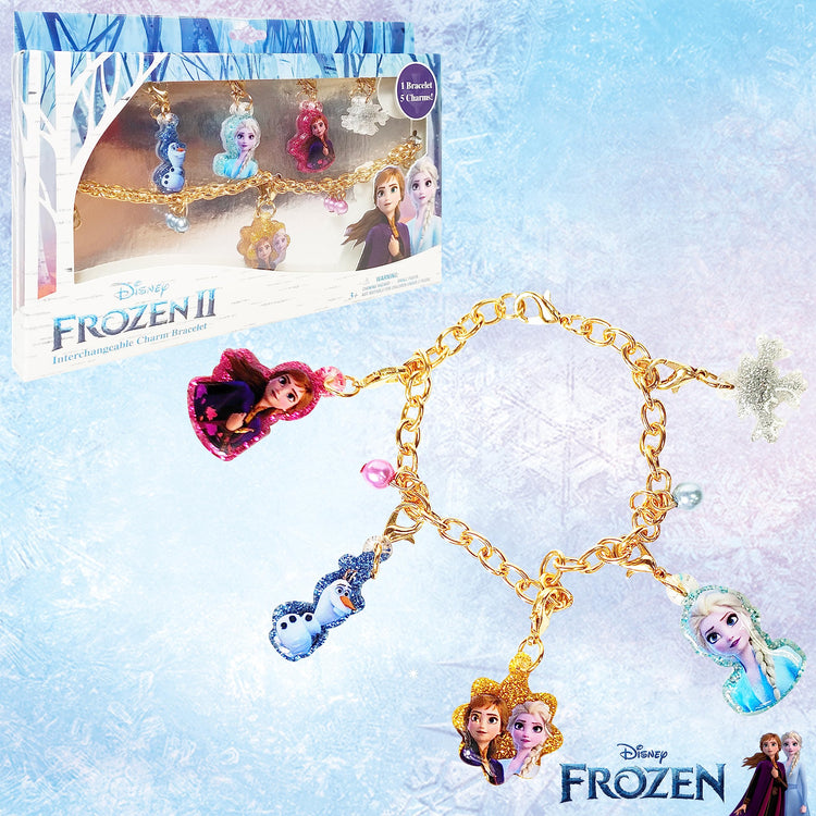 LUV HER Frozen 2 Girls Add-A-Charm Bracelet Box Set with 1 Bracelet and 5 Charms - Ages 3+ - LuvHer Shop