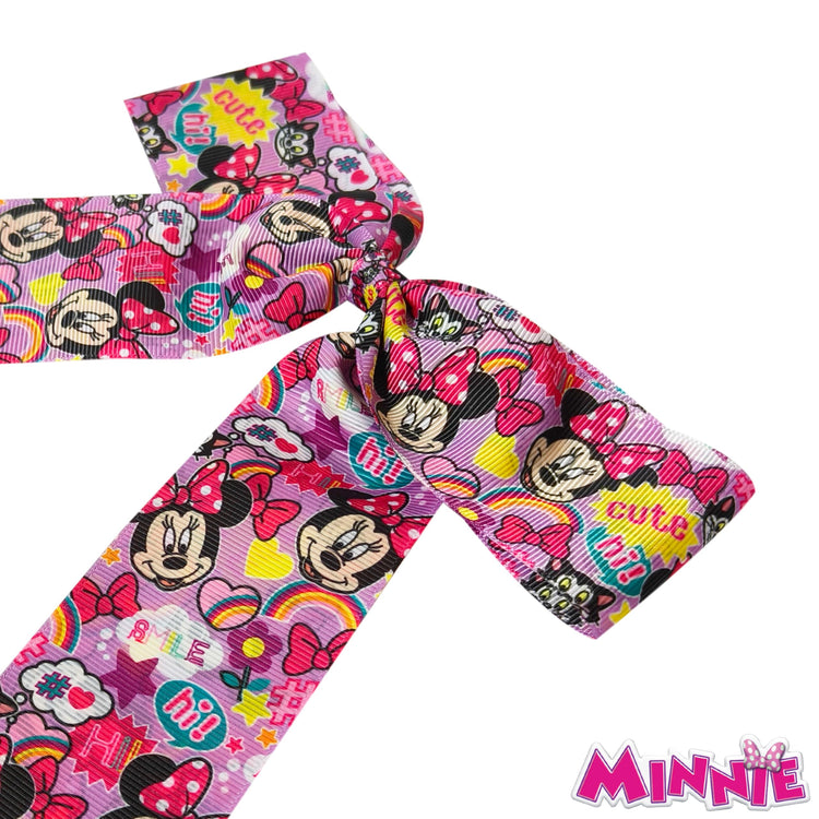 LUV HER Cute Disney Junior Minnie Hair Bows For Girls - One Large Printed Hair Bow Featuring your Favorite Character Minnie - Alligator Clip - Birthday Gift for Girls Ages 3+ - LuvHer Shop