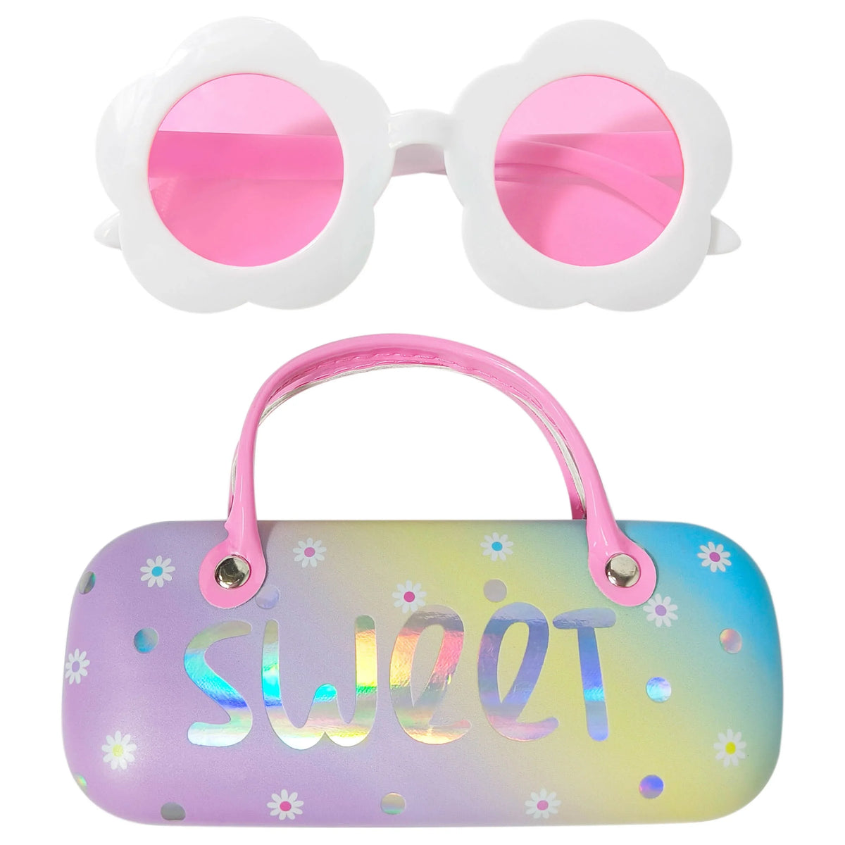 LUV HER Kids Daisy Sunglasses & Case Set