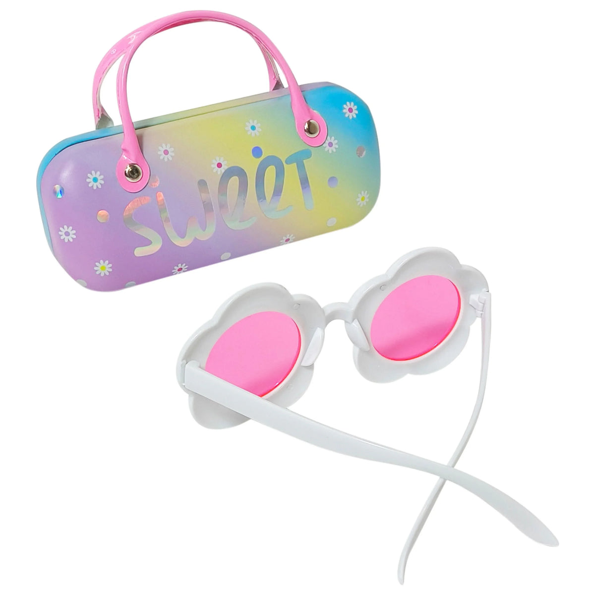LUV HER Kids Daisy Sunglasses & Case Set
