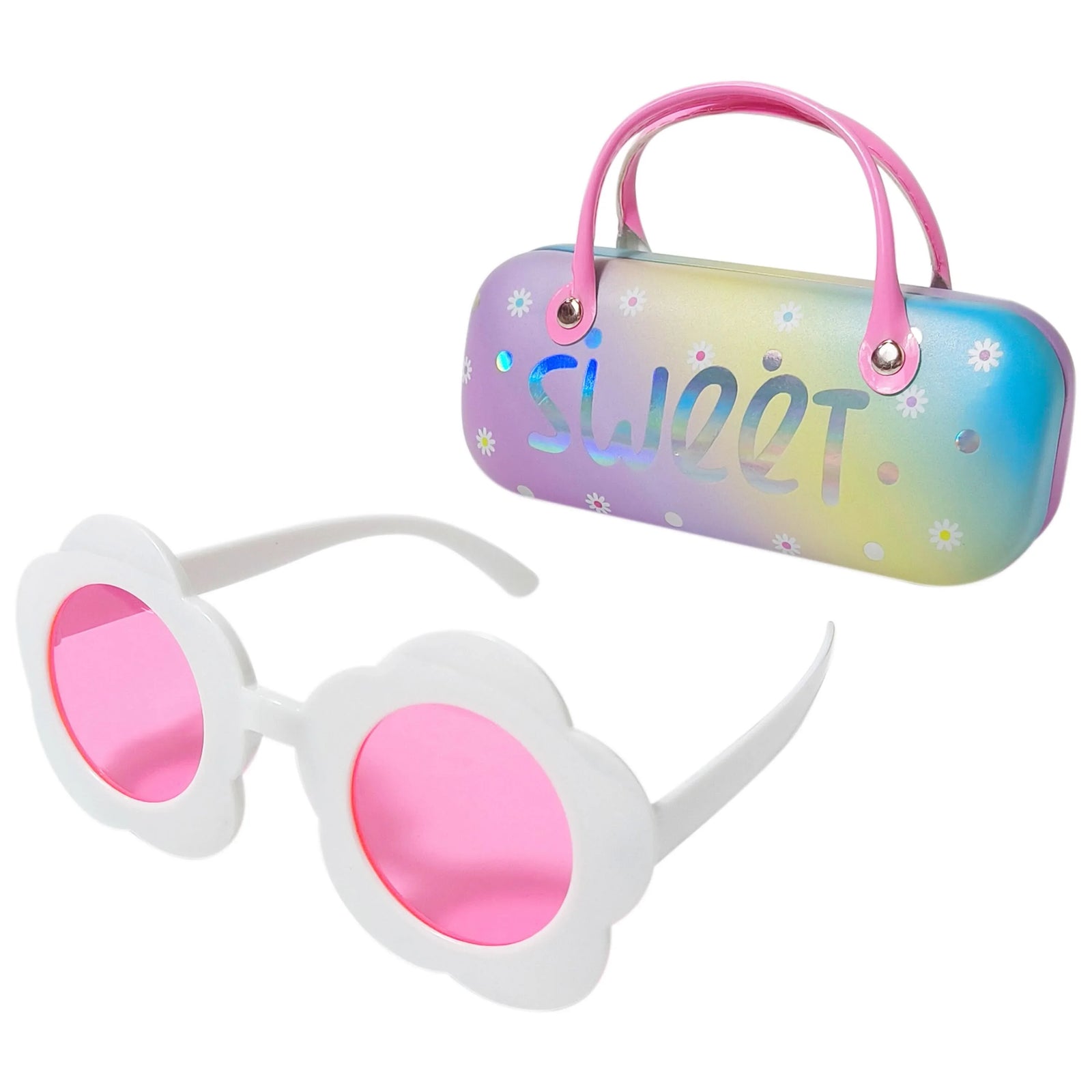 LUV HER Kids Daisy Sunglasses & Case Set