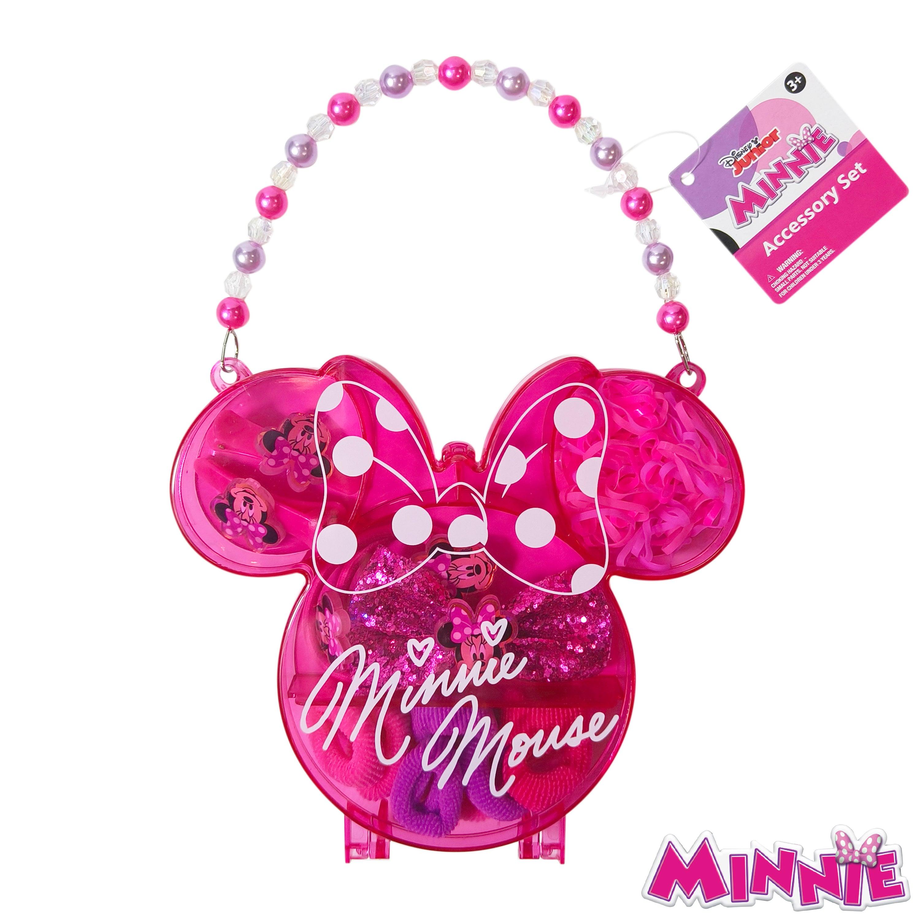 Disney Minnie Mouse Hair Accessory Case – Clips, Bows, & Elastics for Girls