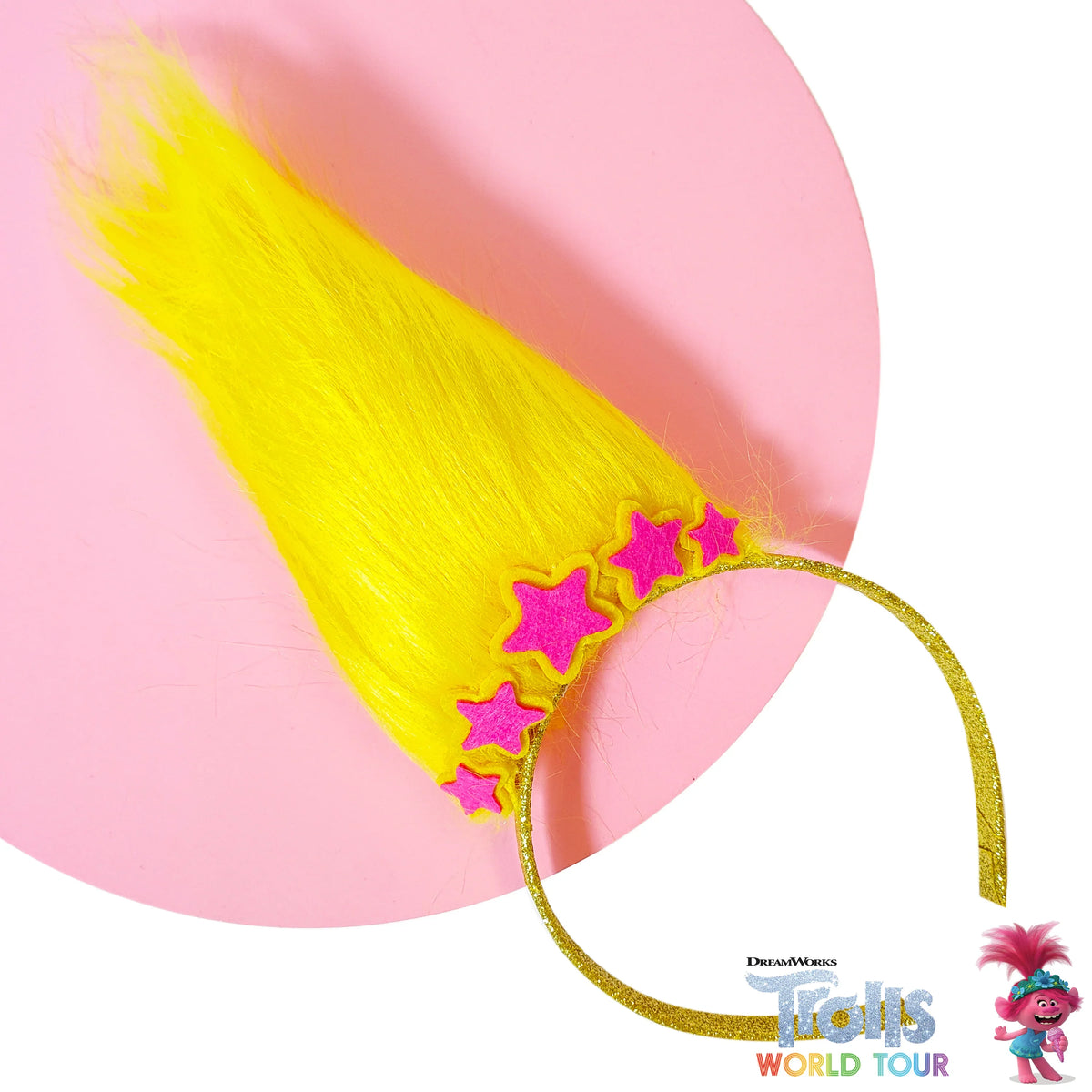 Trolls World Tour Headband with Character Wig